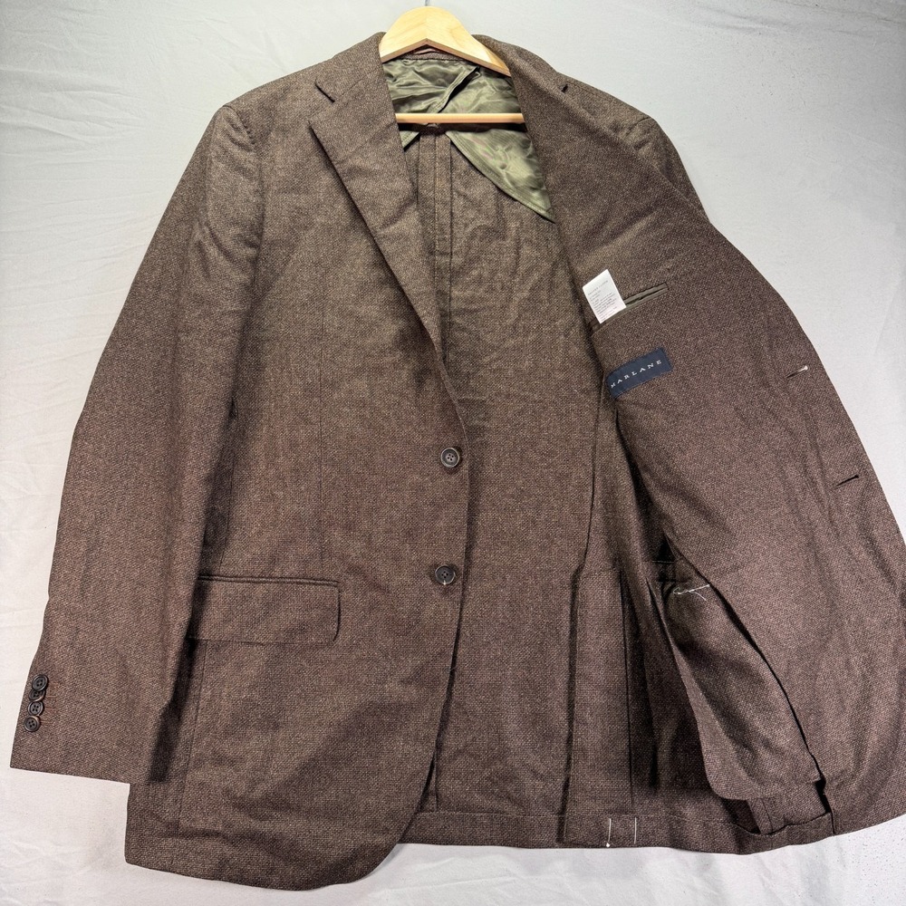 Proper Cloth Blazer Mens 38 Slim Brown Wool Marlane Two Button Sport Coat Jacket